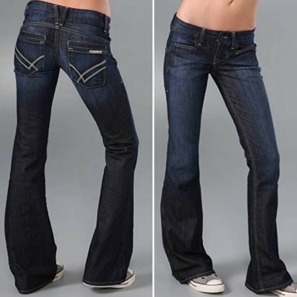 William Rast Savoy, ultra low, dark Blue Flare Jeans